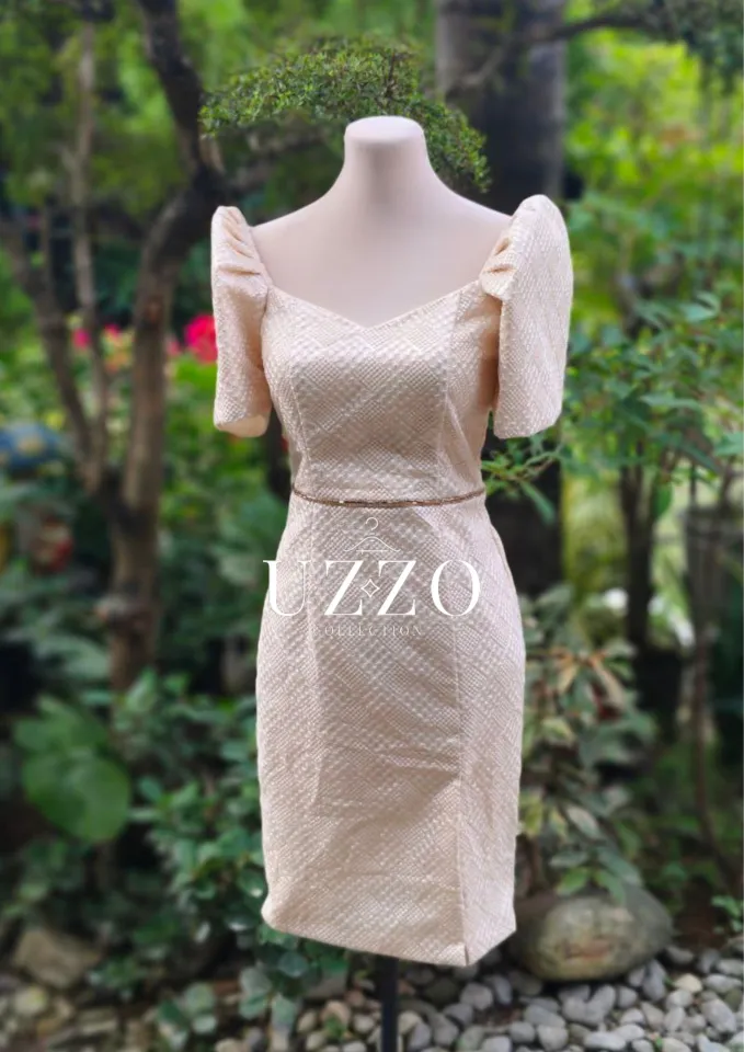 Filipiniana Graduation Pictorial Ecru Dress For Graduation Modern