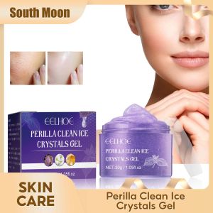 Eelhoe Perilla Clean Ice Crystals Gel Gentle Sooth Repair Cleaning Pores Shrink Acne Dark Spot Refresh Moisturizing Whitening Skin Gel Moisturizing Oil Control Blackhead Remove Facial Washing Product Deep Cleaning Moisturizing Cream