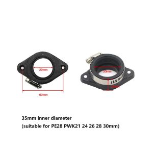 WENYOU 35/40mm Giao diện bộ chế hòa khí xe máy Thay thế bảo trì Cao su Bộ chuyển đổi ống hút bằng cao su Chất lượng cao Giao diện bộ chế hòa khí Manifold Boots Dành cho PWK 21 24 26 28 30 32 34 PE26 28 30 TM 28 32 34