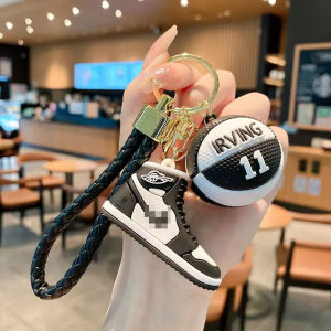 Creative Basketball Sneaker Keychain Exquisite Pendant Couples School Bag Car Keychain Pendant Gift