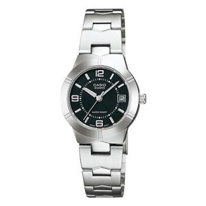 CASIO ORIGINAL - CASIO LTP-1241D-1A - Analog WOMEN - Hitam - Strap Stainless - Jam dunia JD19ST # Jam Tangan Wanita Cewek Anti Air Digital Analog + CASIO LTP 1241D 1A LTP-1241D 1241 D LTP1241 LTP-1241 LTP1241D $ WR0 STS KC7