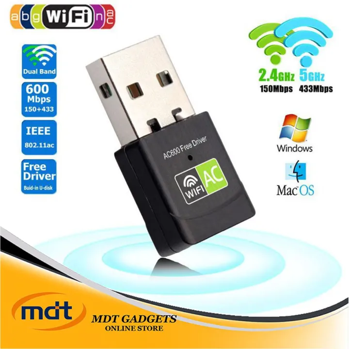 AC600%20FREE%20DRIVER%20600Mbps%20Wireless%20USB%20Wifi%20Adapter%202.4G%205GHz%20Dual%20Band%20802.11b/n/g/ac%20Network%20Card%20Receiver%20Wifi%20Dongle%20-%20Image%202