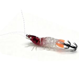 JAYQQ Luminous Squid Jig Horizontal 6.6g 80mm Artificial Calamar Wobbler Webfoot Octopus Bait Sea Fishing