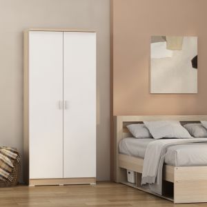 PIRA - ARUNA 2P A LK Lemari Pakaian 2 Pintu / Lemari Baju dengan Loker Penyimpanan