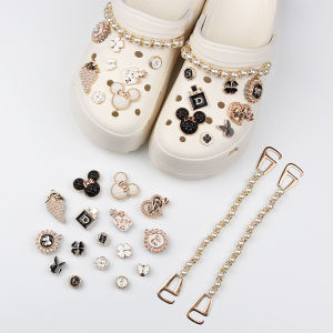 E-commerce perforated shoes compatible with shoe charms diy Accessories ins Xiaohongshu-style detachable chain shoe buckle set