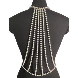 Stylish Pearls And Gold Alloy Body Chain Beach Vacation Enhancing Womens Fashion Sense For Special Occasion