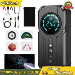 【Vktech】150PSI Mini Tire Inflator USB Rechargeable Car Tires Air Pump 4 in 1 Wireless Air Pump for Car Motorcycle Bicycle Ball