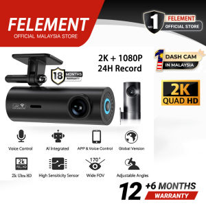 【18 Months Warranty】FELEMENT dashcam LF10 Pro 2 Camera dashcam for car Front Dash Cam 24H Record FHD 2K UHD+1080P Rear Cam Night Vision 170° FOV WDR App Control Smart Wifi Loop Recording G-Sensor Auto Voice Prompt