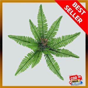 Daun Pakis Boston Gelombang Palem Duri Artificial Cabang 9 Tanaman Daun Hias Palsu Plastik Tancap untuk Pajangan Hiasan Rumah Hotel Cafe Dekorasi Pernikahan Import Murah Kualitas Premium Artifisial