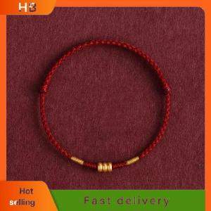 HB Red String Handmade Woven Bracelet Lucky Charm Adjustable Bracelet Good Fortune Bangles Couple Best Friends New Year Gift