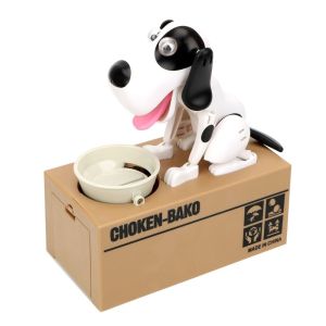 BAGUO(霸果) Automated Dog Money Box Cartoon Plastic Dog Saving Banks Fashion Dog Shape Electronic Piggy Bank Kids Toy
