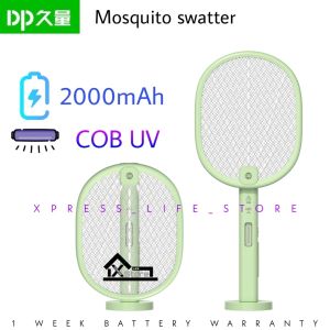 Mosquito Racket Mosquito Killer Nyamuk Elektrik Mosquito Electric Killer [ Tea Green ] 紫光灯灭蚊拍 2000mAh