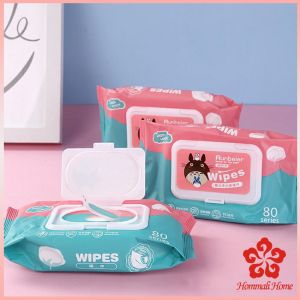 กระดาษทิชชู่เปียก ทิชชูเปียก ทิชชู่เปียกทำความสะอาด ทิชชู่เปียก 80 แผ่น Baby hand and mouth wipes