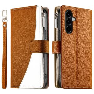 For Samsung Galaxy A57 A56 A37 A36 A27 A26 A07 A06 A17 A16 5G Phone Case Magnetic Leather Color Splicing Wallet Card Slot Flip Cover Casing