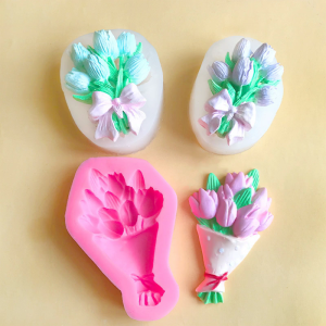 Flower Bouquets Silicone Molds Silicone Soap Molds for Soap Chocolate Molds for Candy Cake Fondant Baking