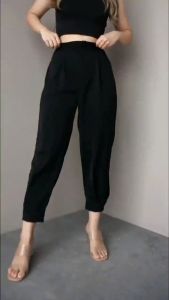 Pants Highwaist Midi Jogger Pants / Celana Kantor / Celana Kulot / Celana