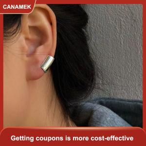 【CANAMEK】 2pcs Punk phong cách Clip Bông tai đơn giản hình học hợp kim miễn phí tai clip cho hàng ngày mặc đồ trang sức quà tặng