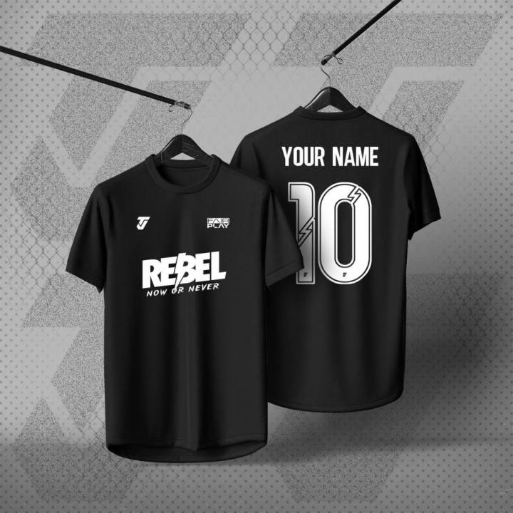 Baju Nama Custom Design Name and Number Football Futsal Jersey | Lazada