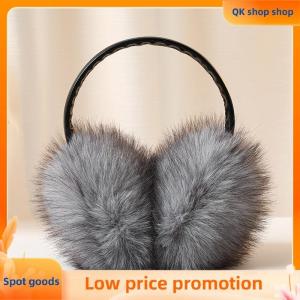 ✨QK shop✨ High Quality Real Fox Fur Earmuffs Women Winter Keep Warm Natural Fur Earmuffs Girls Ear Warmer Fox Fur Plush Ear Muff