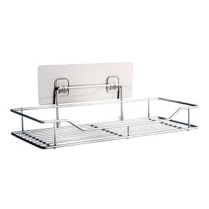 Kệ Inox Nhà Tắm Dán Tường Giá Để Đồ Nhà Bếp Đa Năng Tặng Kèm Miếng Dán