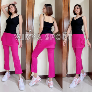 Celana senam rok kantong olahrga/Celana senam rok cargo sport women