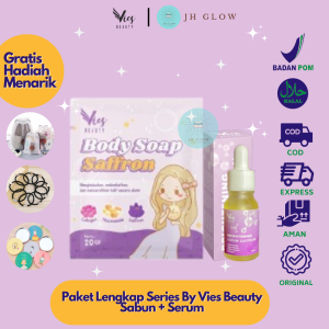 Vies Beauty 1 Paket Glowing Sabun Facemist Cream & Serum Glowing Wajah Bpom Saffron