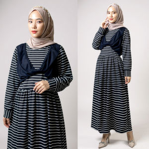 Gamis Salur Jumbo Maxy Wanita Vest Cantik Muslimah Carlina Fashion 399