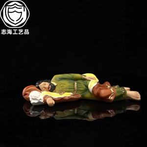 Classical Reclining Figurine Resin Desktop Decoration Gift for Fathers Day Christmas Home Decor