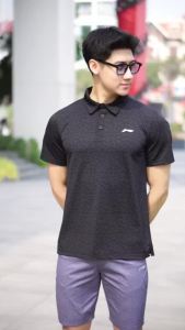 Áo polo nam Li-Ning 8 MÀU Áo nam vải thể thao mát co giãn 4 chiều thấm hút không nhàu Regular Fit