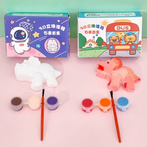 TESDFD Flower Children Coloring Activity Toy Space Animal Painted Plaster Doll Creative Educational Color Filling Toy Kids/Children/Toddler