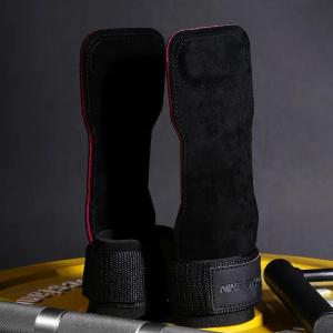 Cowhide Weightlifting Gloves Gym Fitness Strength Training Palm Protective Hand Wrist Strap for Workout Weight Lifting Gloves