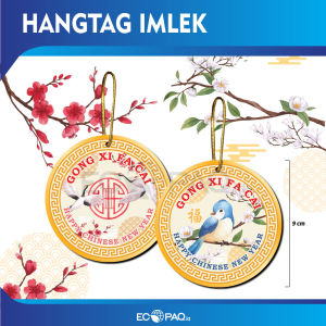 Tag Imlek - Han Tag Imlek - CNY-Type2- Motif Burung (isi 30 pcs)
