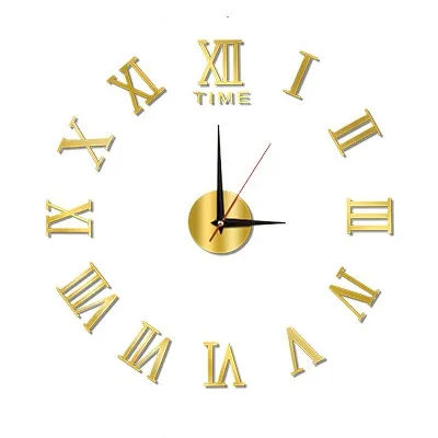 ★SG Ready Stock★16 inch Creative Nordic Acrylic 3D Decorative Clock DIY Silent Wall Clock for Living Room Bedroom Home Wall Hanging Clock