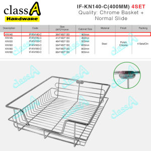 ClassAHW Chrome Stainless Steel Kitchen Pull Out Basket Multi Purpose Kitchen Cabinet Storage Dish Rack