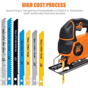LIANG U Fitting 100mm/86mm Metal Cutting Power Tool Accessories Wood High Alloy Steel Mental Cobalt Steel Saw Blades Jigsaw Blades Wood Assorted Blade Jig Saw Blade