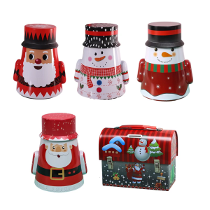 Tin Container with Lid Christmas Cookie Tins Festive Cookie Tins for Gift Giving & Holiday Treats Empty Caddys