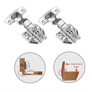 FOTYY-2บัฟเฟอร์แดมเปอร์ไฮดรอลิกบานพับประตูตู้สแตนเลส2ชิ้นบานพับปิดประตูตู้เสื้อผ้าเงียบแบบนุ่มพร้อมสกรู