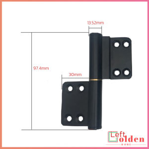 Golden บานพับประตูอลูมิเนียม สีดํา ถอดออกได้ บานพับประตู Aluminum Hinge