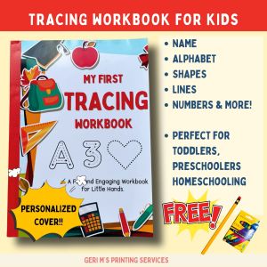 PERSONALIZED Writing Tracing  | Name Alphabet Shapes Lines etc Tracing | **FREE PENCIL AND CRAYONS