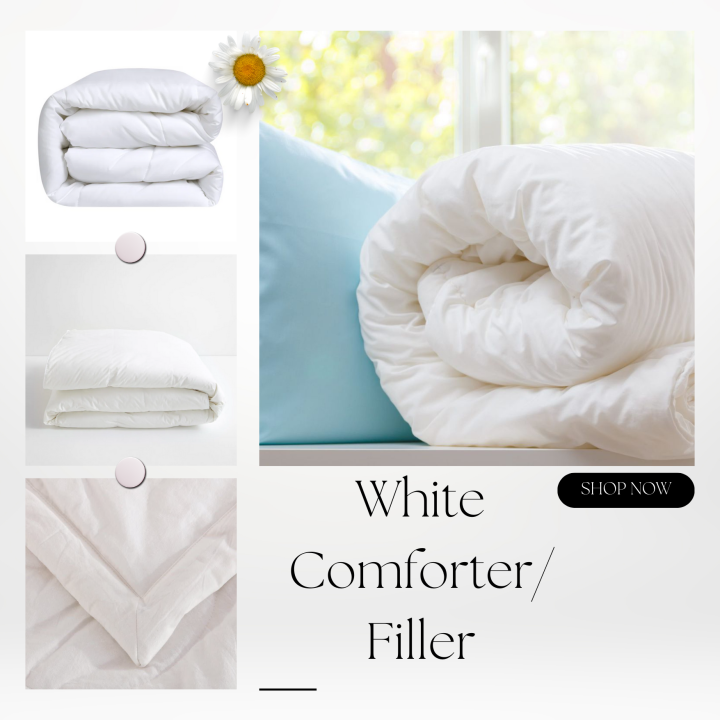 White Comforter/ Duvet Filler Thin/ Thick (Double, Queen, King) Lazada PH
