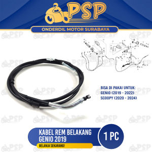 Kabel Rem Belakang Genio (2019) - Cable Tali Seling Rim Brake Honda Scoopy Prestige Stylish K2F 2021