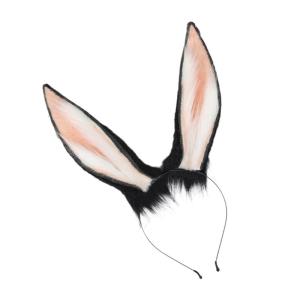 Girls Anime Hairhoop Plush Rabbit-Ear Headband/Tail Cosplay Costume Party Lovely Headdress Women Comic-Show Headwear