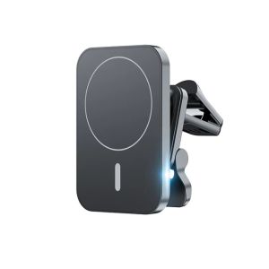 15W Fast Qi Magnetic Wireless Charger Car Air Vent Phone Holder Mount Compatible with Magsafe Case for iPhone 12 13 Pro Mini Max