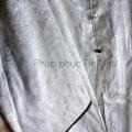 Set pháp phục lụa gấm tơ tằm đuôi công trắng nút ngọc cao cấp mềm mịn mát (tặng chuỗi vòng tay đá hoặc gỗ). 