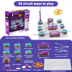 Science Education Electron Blocks RC Robot Building Toys 2.4G Lighting Sounding Kids Birthday Gifts