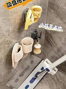 [Free Shipping] Suction cup bathroom slipper rack no-drill bathroom storage rack shoe organizer bathroom slipper drainage hanging rack
