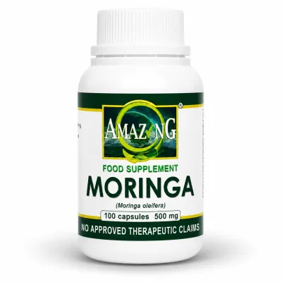 Moringa Capsules - Amazing Food Supplement Moringa (Malunggay) 500mg Capsules – Bottle of 100 │ Pure & Organic │ FDA Registered with CPR │ Expiry date: APRIL 2028 | with FREEBIES