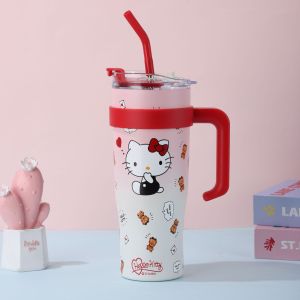 Botol Thermos Kartun 900ML Stainless Steel Insulated Water Bottle Large Capacity Leak-Proof School Kids 🧊