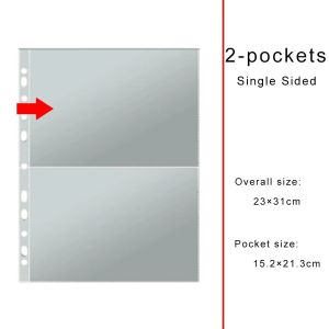 GTRBFDS 11-Hole Photo Album Pages A4 Clear Photocards Sleeves Binder Refill Multi-Pockets Card Pages
