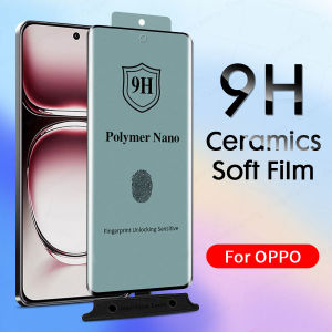 3D กระจกเทมเปอร์เซรามิกแบบเต็มจอสำหรับ OPPO Reno 12 Pro 5G 11 Pro Plus + 10 8T 5G 6 5 4 3 Find X8 X7 X6 X2 Pro X3 Pro A3 Pro A2 Pro A1 Pro ความเป็นส่วนตัวฟิล์มป้องกันหน้าจอแบบอ่อนโพลีเมอร์นาโน